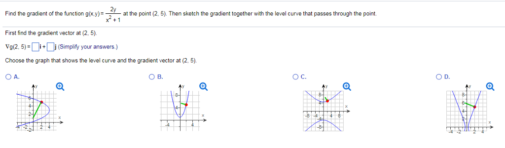 Solved Find The Gradient Of The Function Gx Y 2yx2