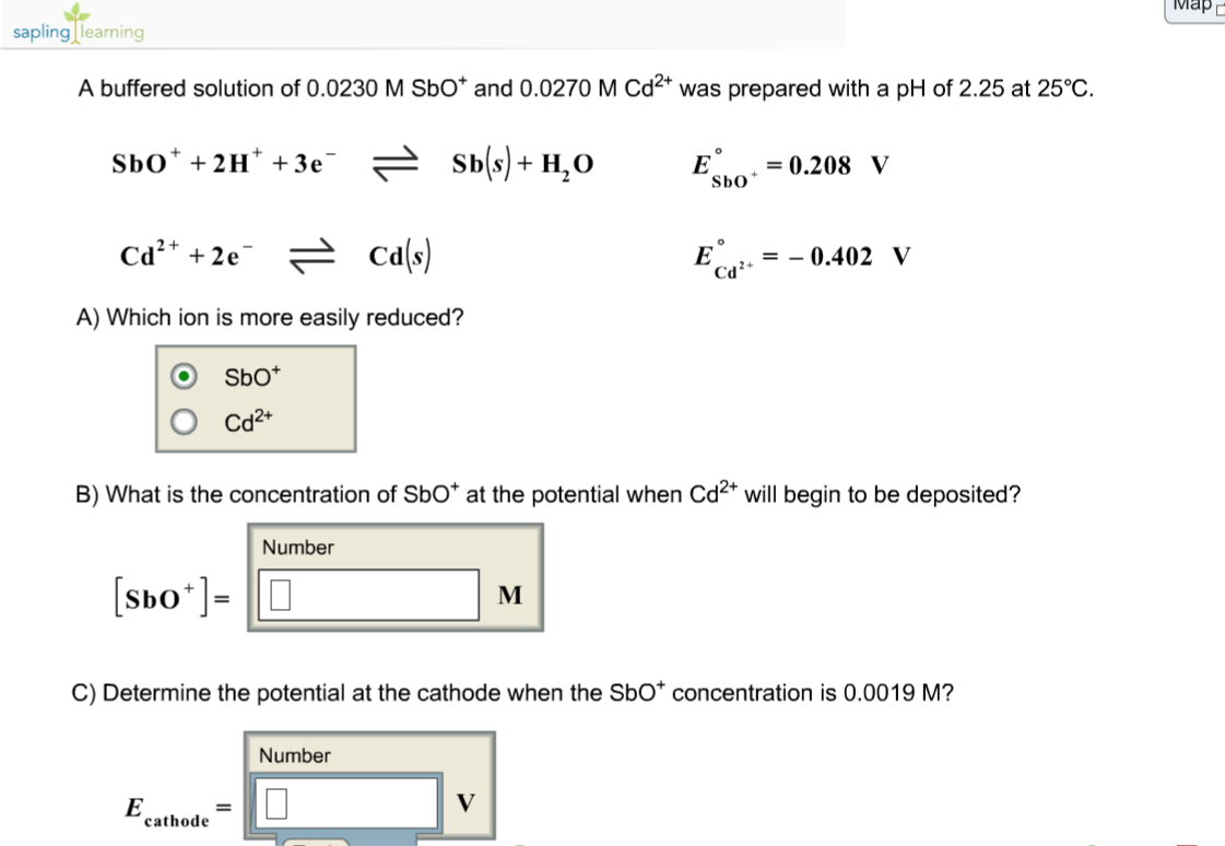 sapling learning a buffered solution of 0 0230 m s chegg com buffered solution