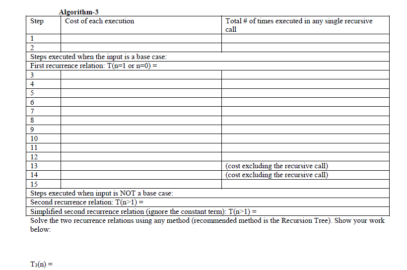 Algorithm 3 Recursive Function Maxsumckil Ul Array Chegg Com
