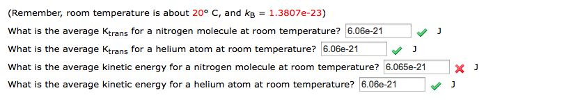 Solved What Is The Average Kinetic Energy For A Nitrogen