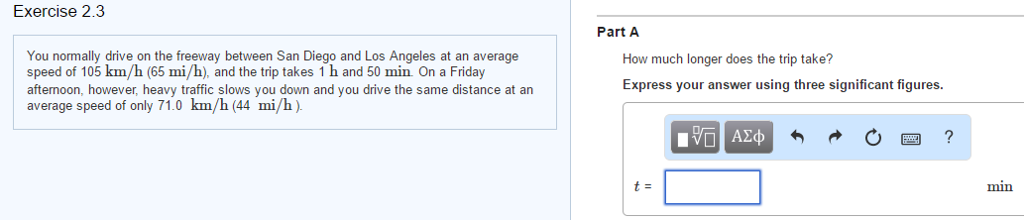 Exercise 2 3 You Normally Drive On The Freeway Between Sango And Los Angeles At An Exercise 2 3 You Normally Drive On The Freeway Between Sango And Los Angeles At An