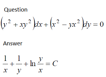 Question Y 2 Xy 2 Dx X 2 Yx 2 Dy 0 Answer Chegg Com