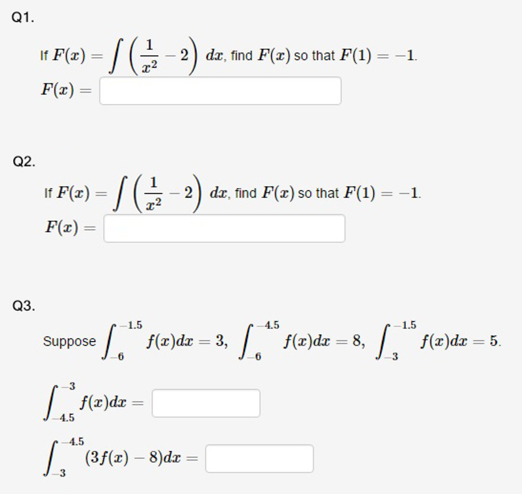 If F X Integral 1 X 2 2 Dx Find F X So That Chegg Com