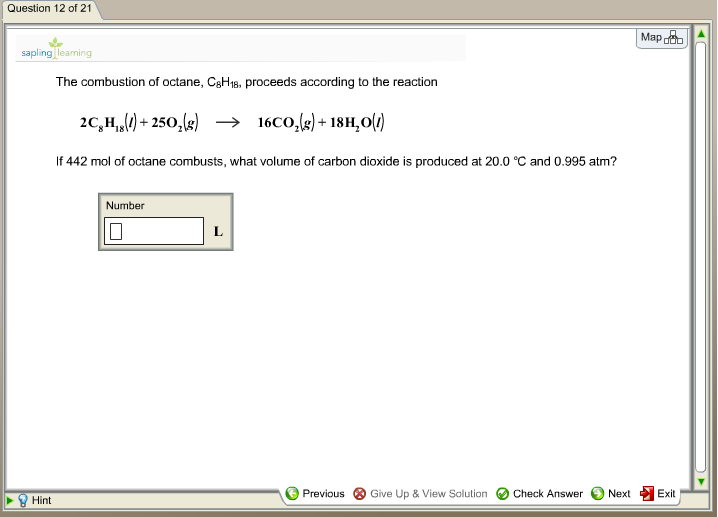 Solved The Combustion Of Octane, C8H18, Proceeds Accordin