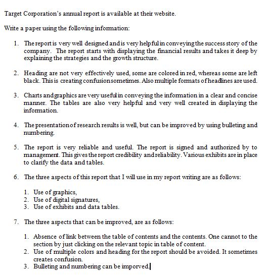 Most recent report picture