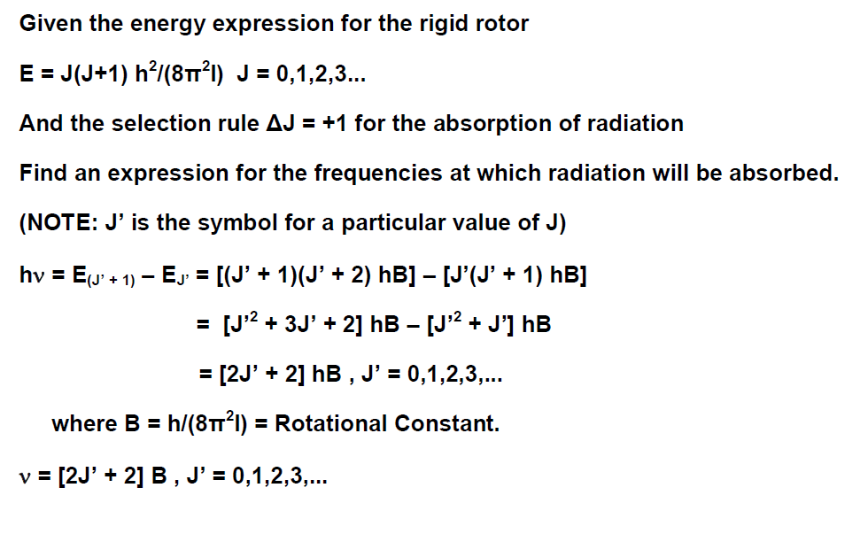 Solved Given The Energy Expression For The Rigid Rotor E Chegg Com