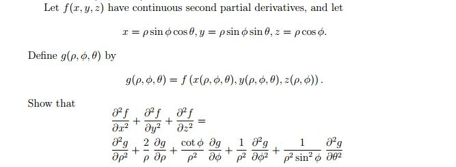 Solved Let F X Y Z Have Continuous Second Partial Chegg Com