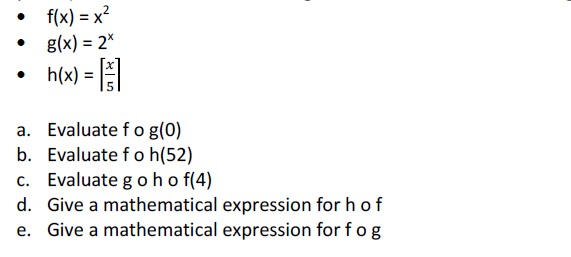 Solved Consider Three Functions F G And H Whose Domain Chegg Com