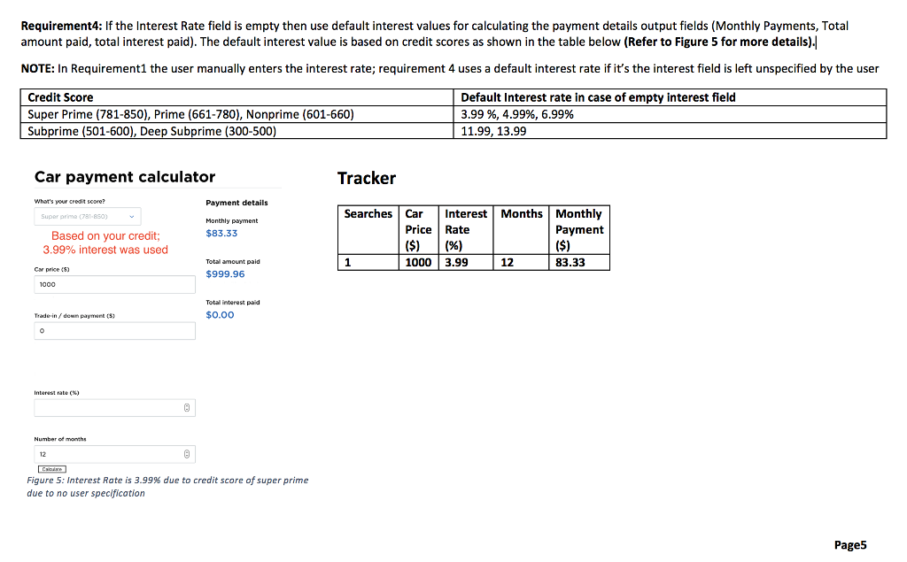Java car homework picture