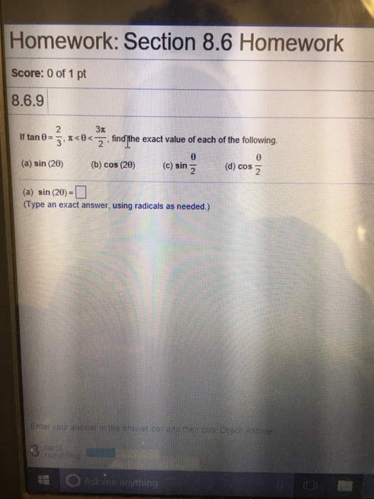 Tan pi/2 - Find Value of Tan pi/2