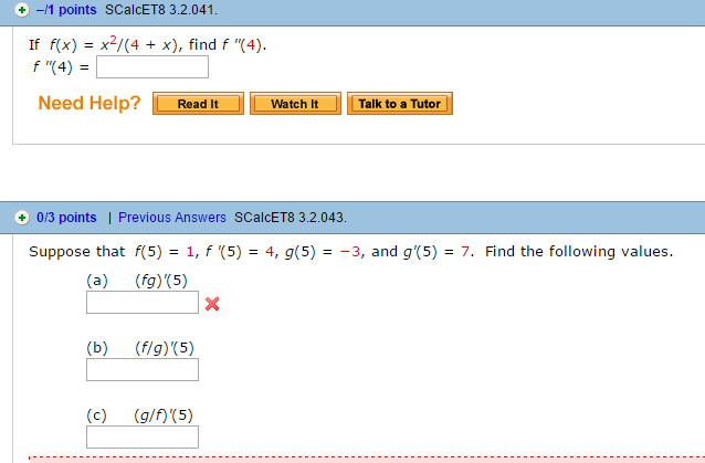 If F X X 2 4 X Find F 4 F 4 Need Chegg Com