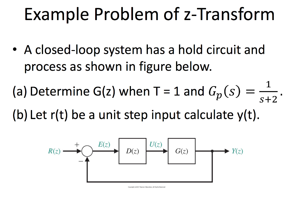 Example Problem Of Z-Transform ·A Closed-loop Syst