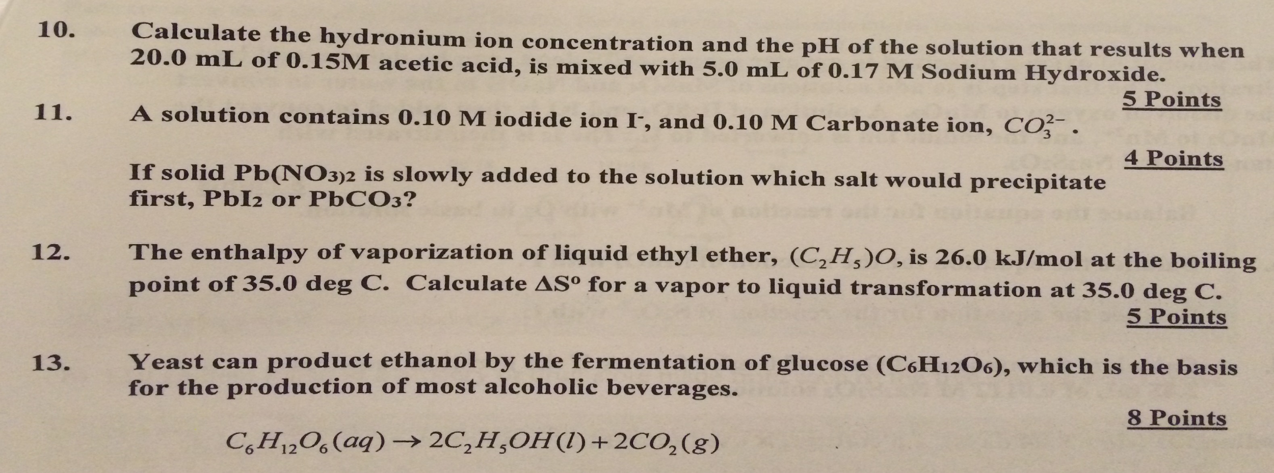 Calculate the hydronium ion concentration and the pH ...