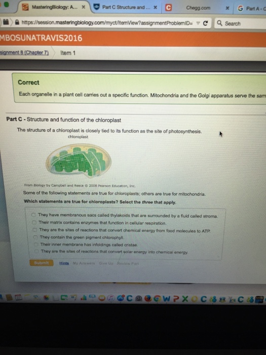 Solved: MasteringBiology: A.. X Part C Structure And X C C ...