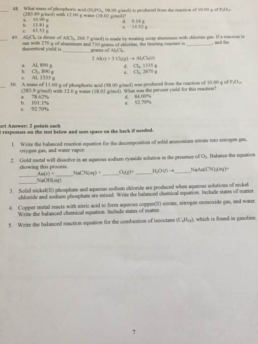 Solved: What Mass Of Phosphoric Acid (h 3po 4, 98.00 G Mol 