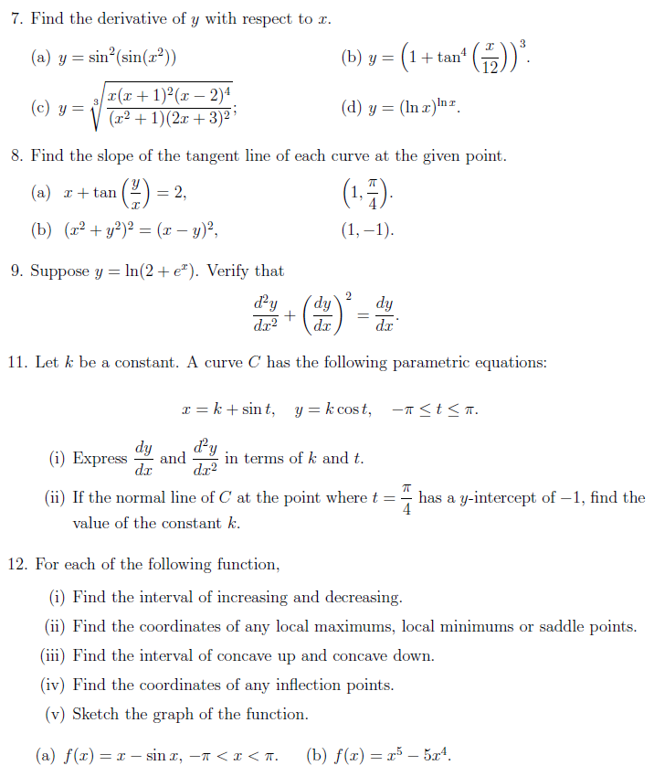 Solved Find The Derivative Of Y With Respect To X Y Chegg Com