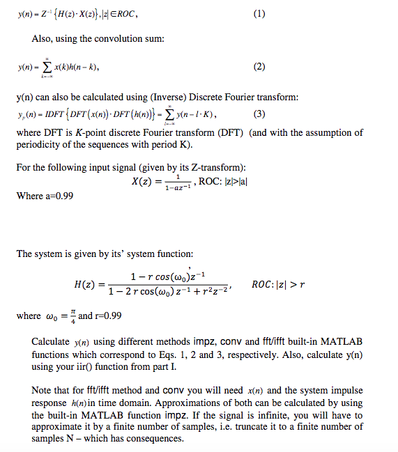 Solved Also Using The Convolution Sum Y N S X K H N K Chegg Com