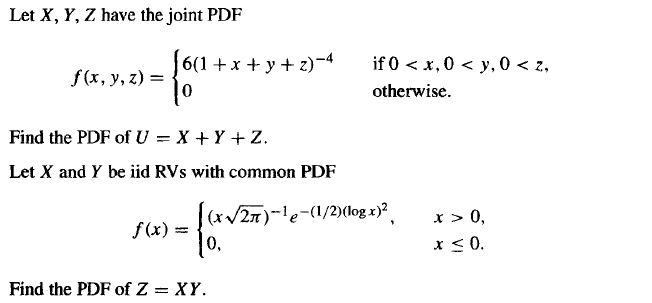 Solved Let X Y Z Have The Joint Pdf 6 1 X Y2 0 F X Chegg Com