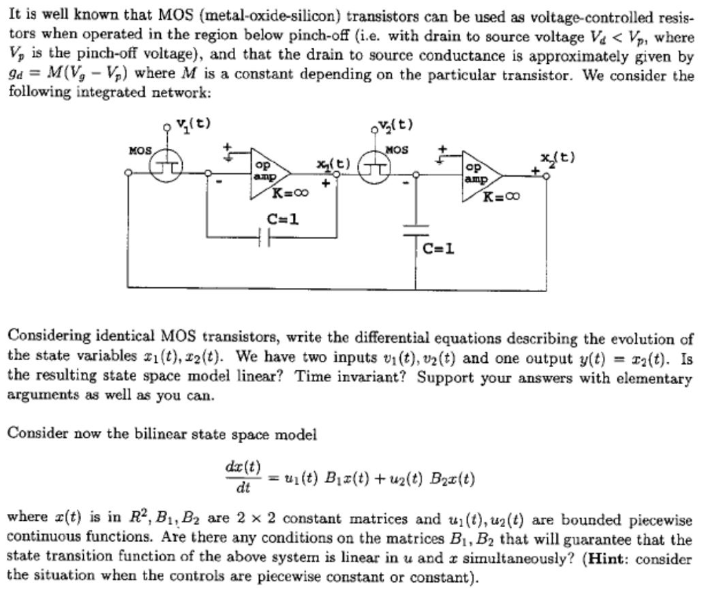 Solved It Is Well Known That Mos Metal Oxide Silicon Tr Chegg Com