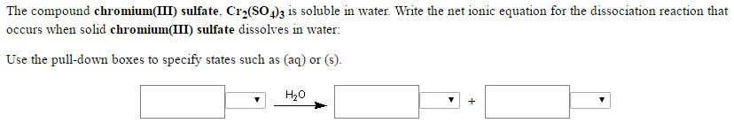 Solved The Compound Chromium Iii Sulfate Cr 2 So 4 3 I Chegg Com