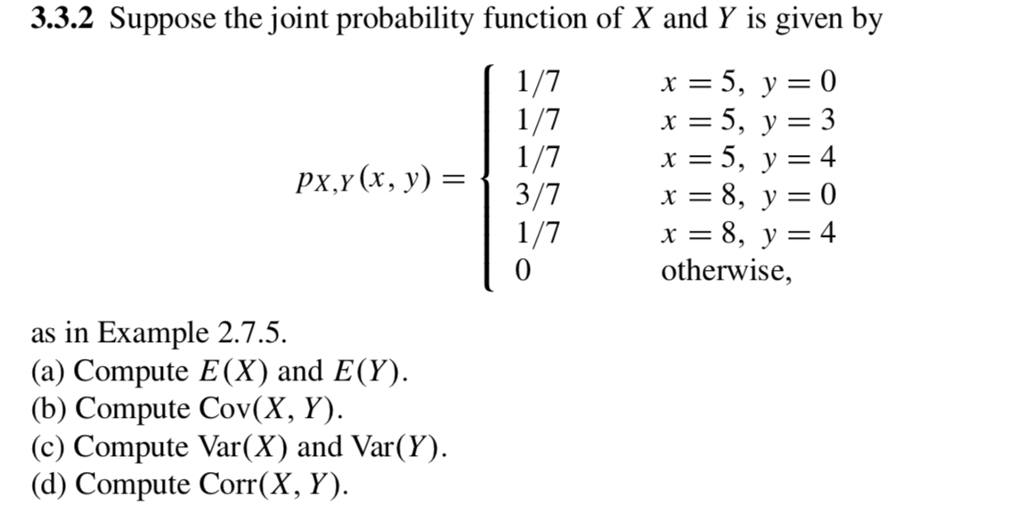 Solved 3 3 2 Suppose The Joint Probability Function Of X Chegg Com