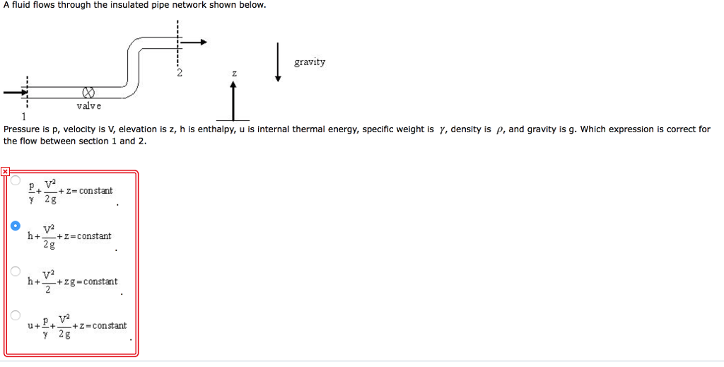 Solved A Fluid Flows Through The Insulated Pipe Network S Chegg Com