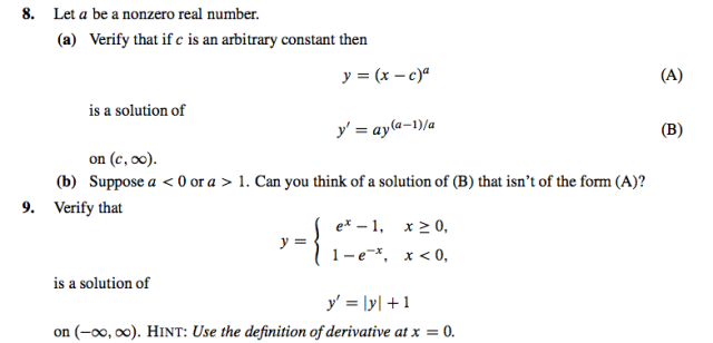 Solved 8 Let A Be A Nonzero Real Number A Verify That Chegg Com