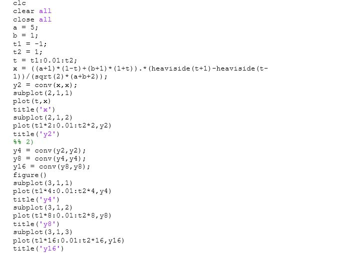 Answered! I need MATLAB code for this problem Let a = 5, b = 1... 1