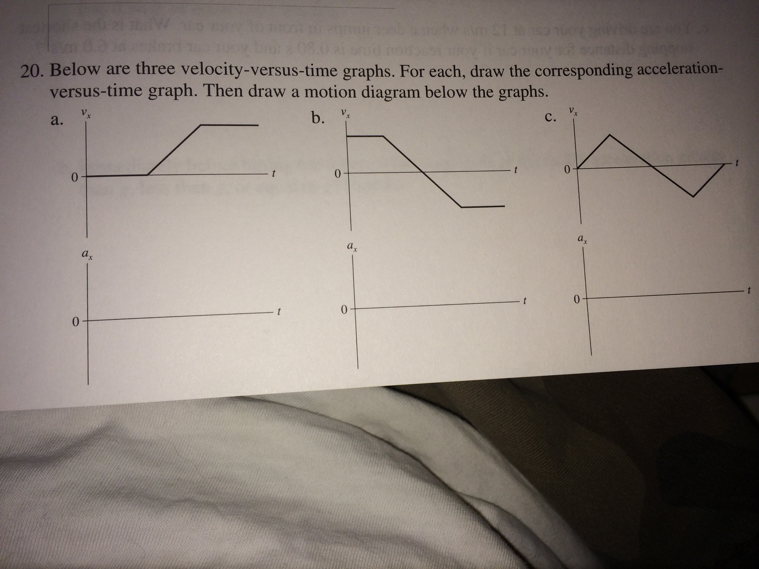 Solved: Below Are Three Velocity-versus-time Graphs. For E ...