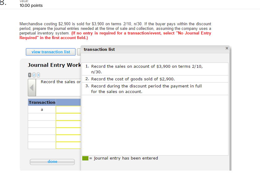 Solved Merchandise Costing 2 900 Is Sold For 3 900 On Chegg Com