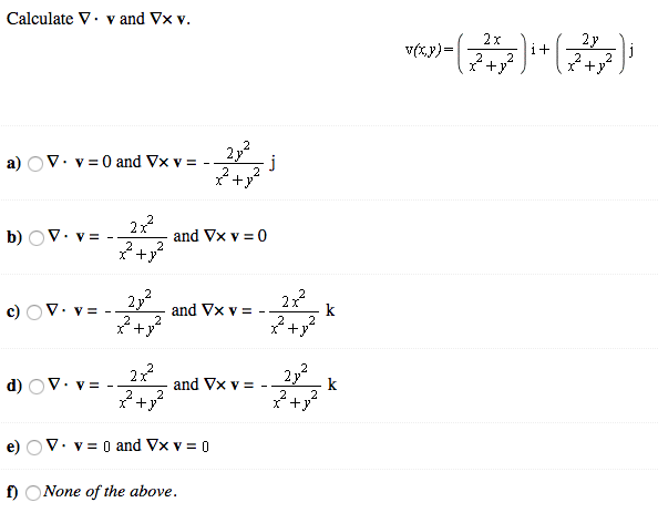 Solved Calculate Nabla Middot V And Nabla Times V V X Y Chegg Com