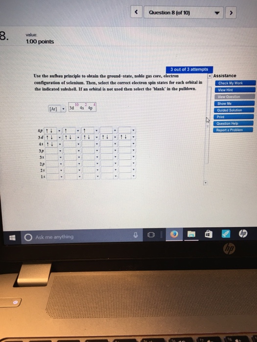 Solved Use The Aufbau Principle To Obtain The Ground Stat Chegg Com