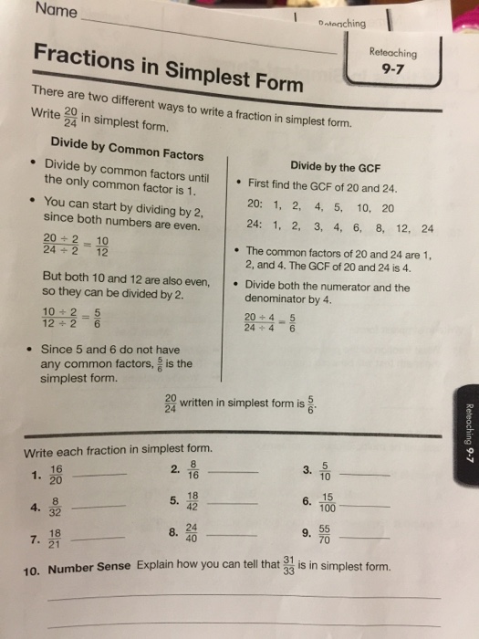 Solved There Are Two Different Ways To Write A Fraction I Chegg Com