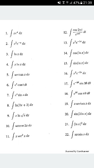 Integral Xe X Dx Integral X 2 E X Dx Integral Ln X Chegg Com