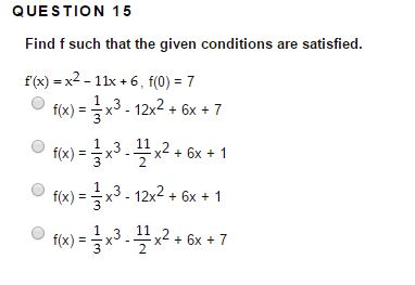 Find F Such That The Given Conditions Are Satisfied Chegg Com