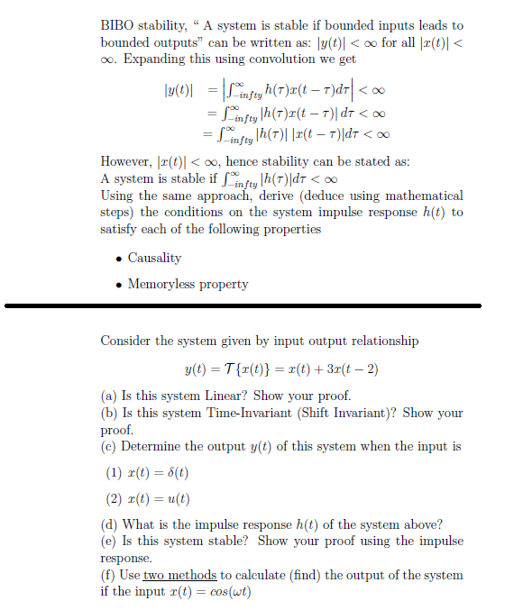 proof of bibo stability condition