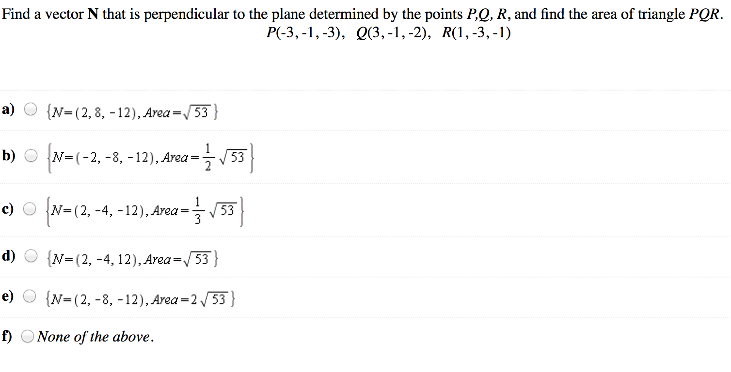 Solved Find A Vector N That Is Perpendicular To The Plane Chegg Com