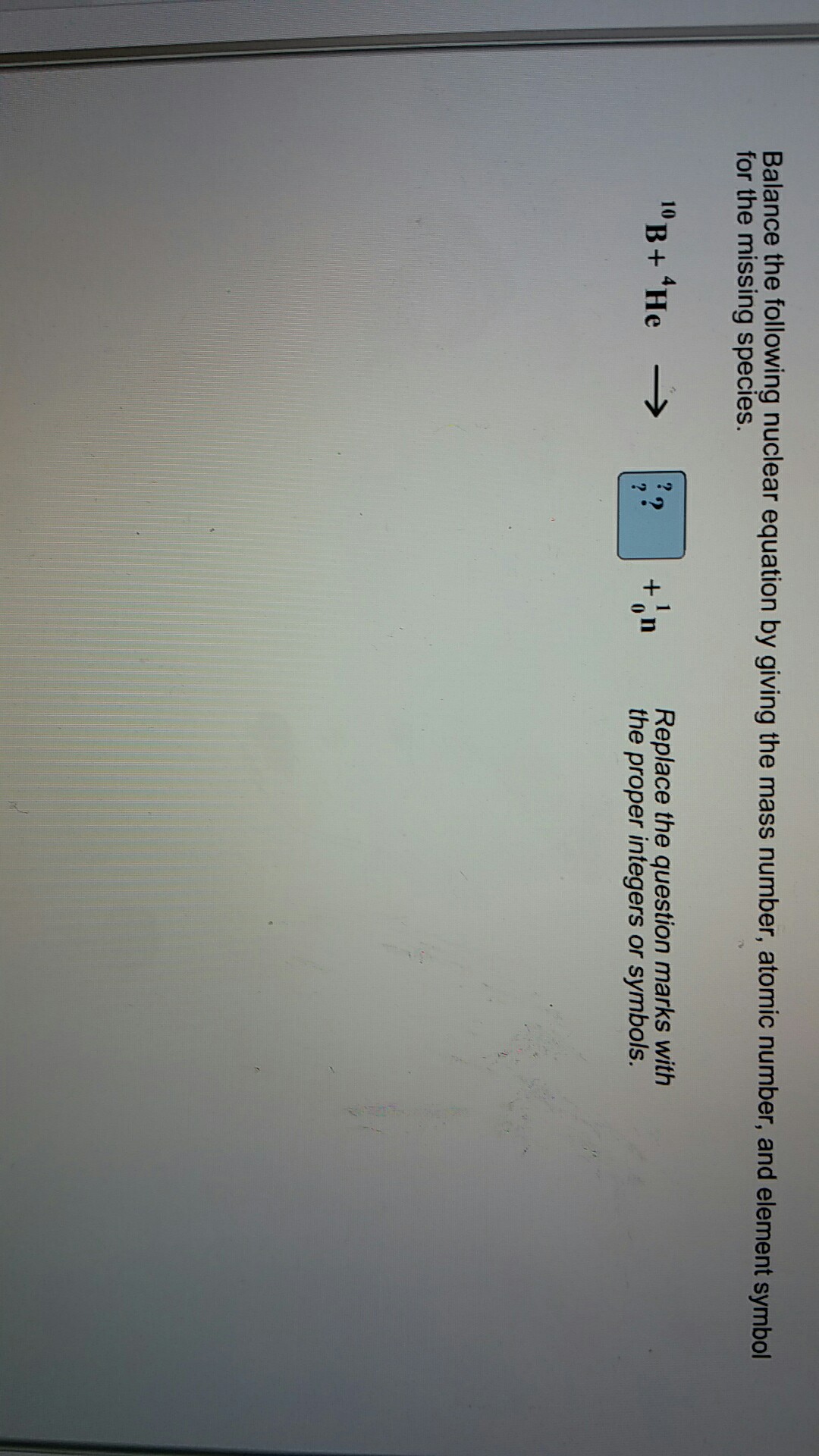 Solved: Following Balance ... The T By Giving Nuclear Equation