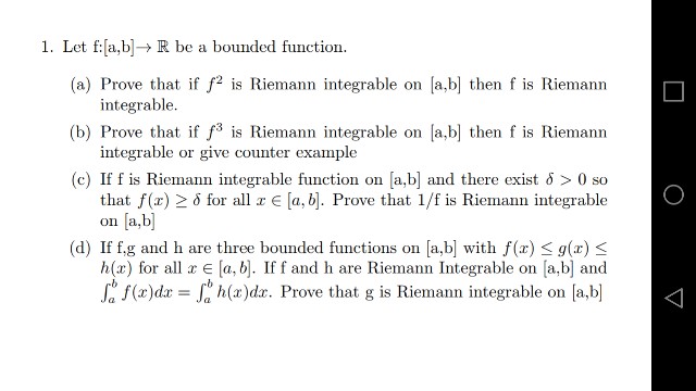 Solved I Let F A B R Be A Bounded Function A Prove