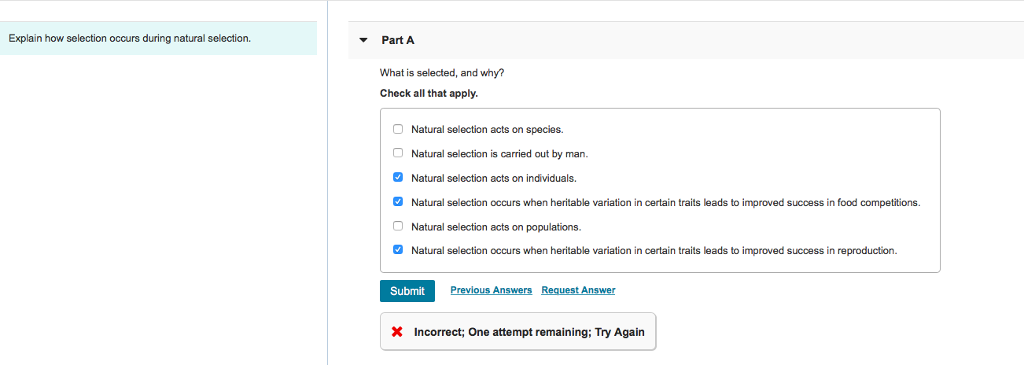 Solved Explain How Selection Occurs During Natural Selection | Chegg.com Solved Explain How Selection Occurs During Natural Selection | Chegg.com