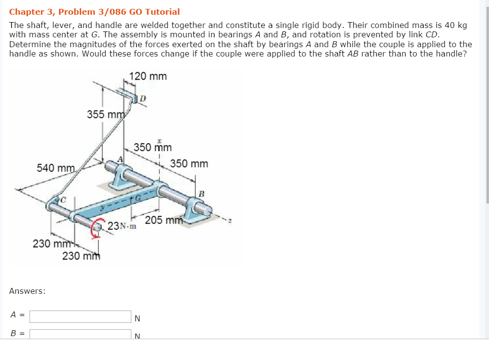 The shaft, lever, and handle are welded together a