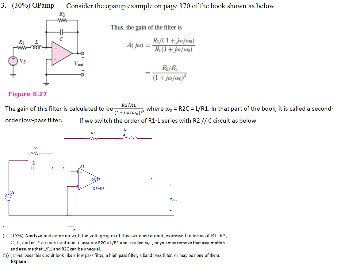 Solved Opamp Consider The Opamp Example On Page 370 Of Th Chegg Com