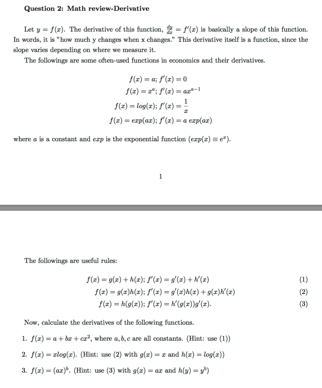 Solved Let Y F X The Derivative Of This Function Dy Chegg Com