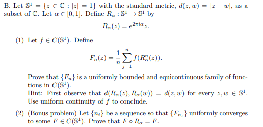 B Let Si E C 12 1 With The Standard Metric Chegg Com