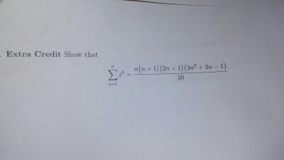 Solved Show That Sigma I 1 N I 4 N N 1 2n 1 3n 2 Chegg Com