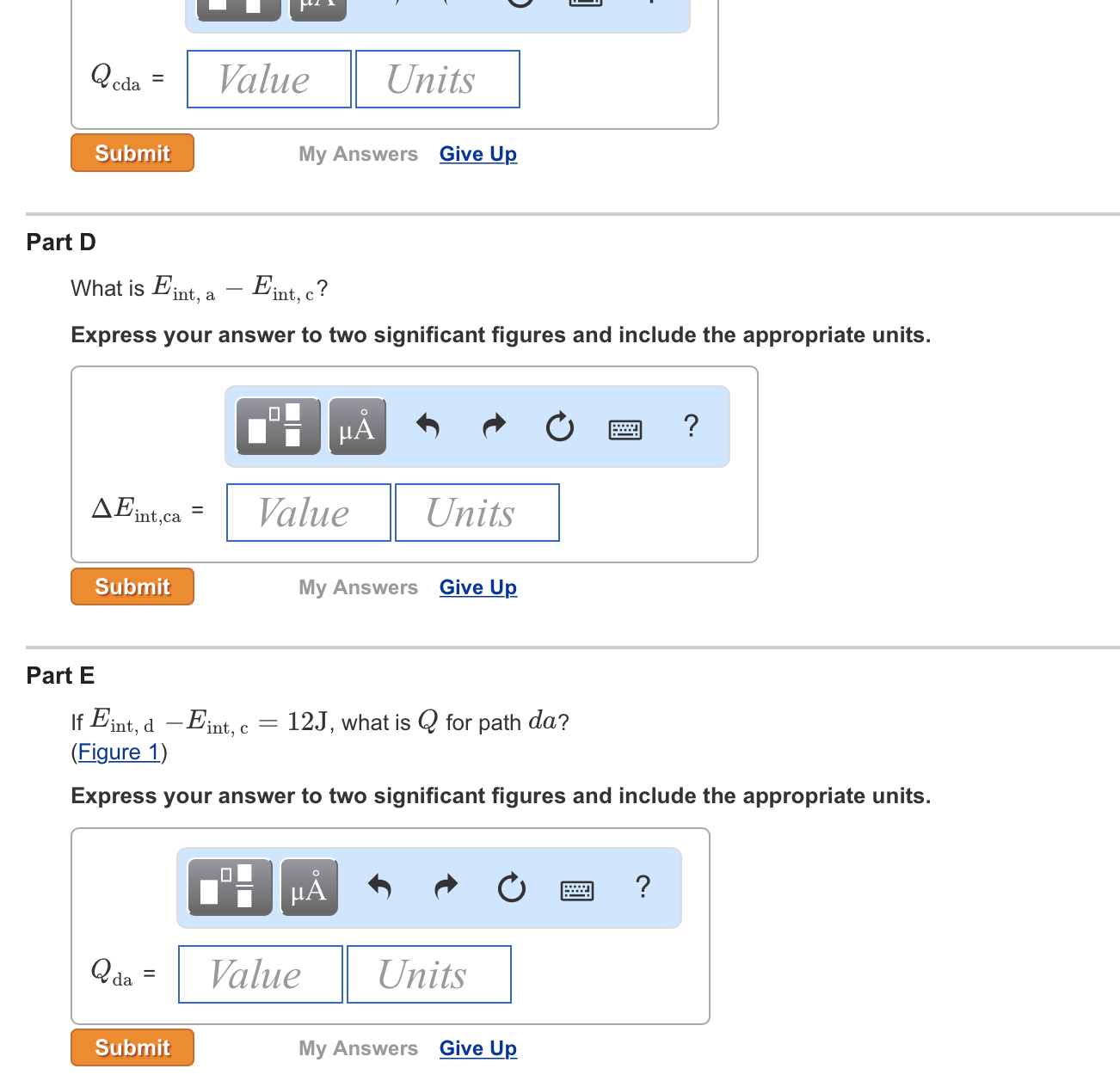 Solved When A Gas Is Taken From A To C Along The Curved P Chegg Com