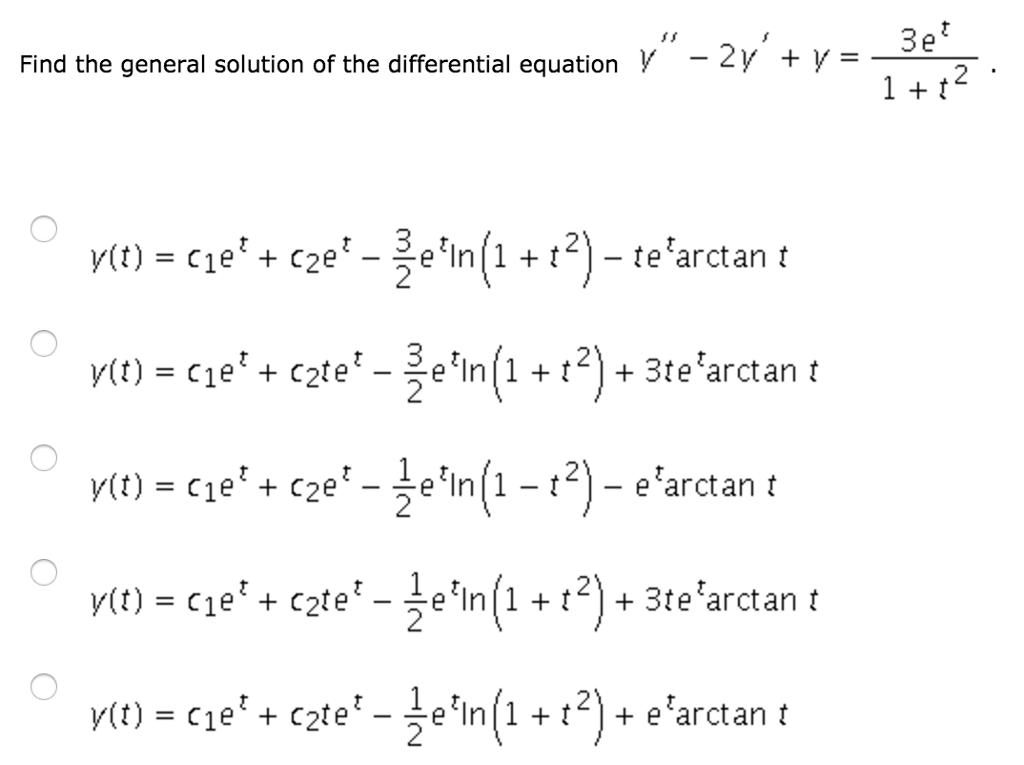 Solved Find The General Solution Of The Differential Equa Chegg Com