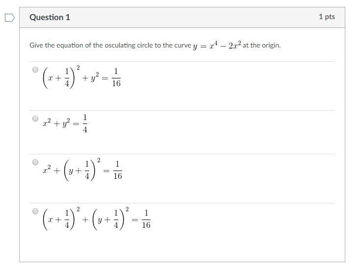 Solved Give The Equation Of The Osculating Circle To The Chegg Com