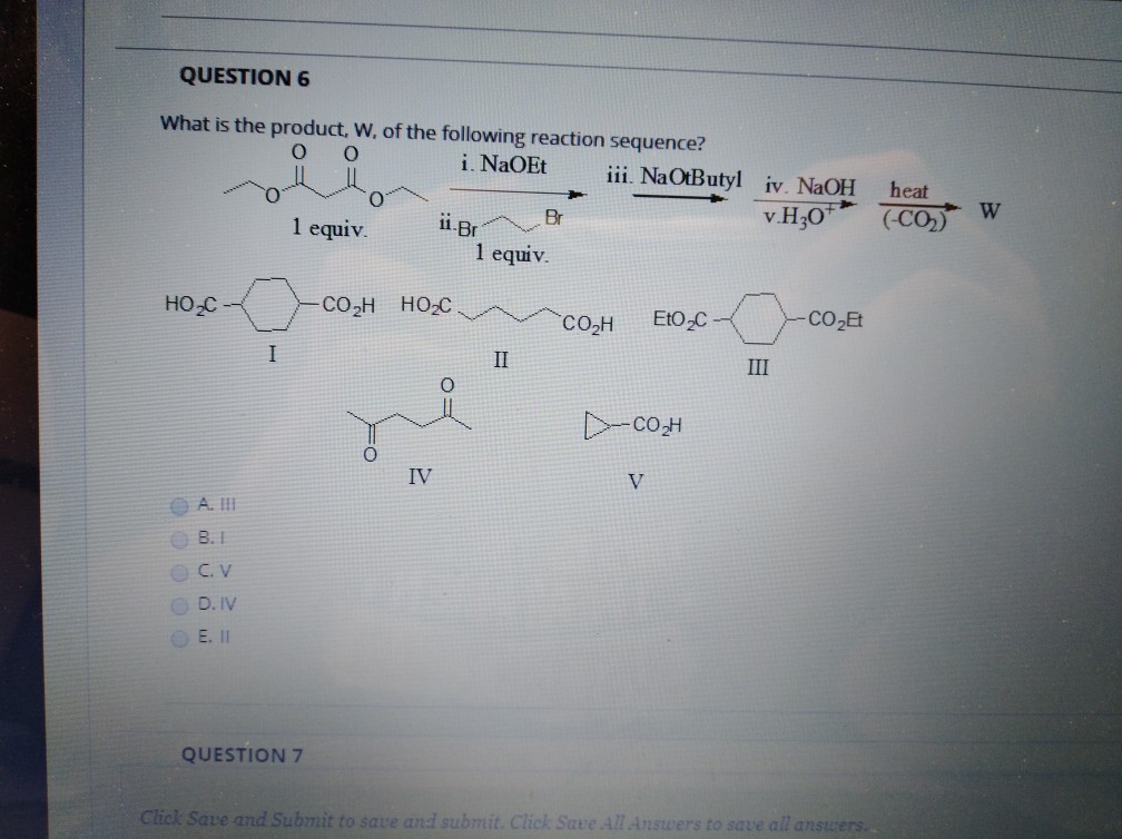 Question 6 What Is The Product W Of The Following Chegg 