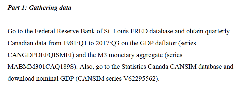Solved Part 1 Gathering Data Go To The Federal Reserve B